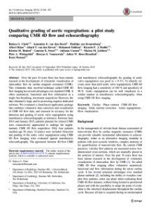 Article Comparaison 4D Flow and US Aortic Regurgitation