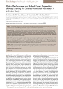 Radiology : Artificial Intelligence
